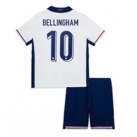 Fotbalové Dres Anglie Jude Bellingham #10 Dětské Domácí ME 2024 Krátký Rukáv (+ trenýrky)